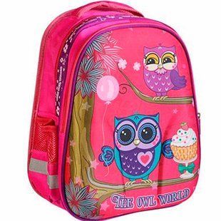 Рюкзак (ранець) м'який Kidis 7193 The Owl World твердий спереду 39*30*18см