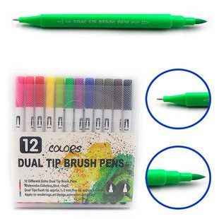 Маркер двустор. SketchMarker Josef Otten для паперу + Лінер набір 12шт Dual Tip Brush Pens 9776-12/MKB-04371-12