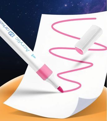 Маркер универсальный акриловый Acrylic Marker набор 60 шт Павлин 0003-60 трехгранные, в пластиковом футляре