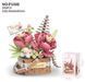 Конструктор 3D Boutique Корзина с рожевими квітами 9*8см, 395 деталей №2061/1088