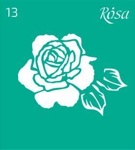 Трафарет самоклейка многоразовый 9*10см Rosa Talent №13 серия Цветы 3625113
