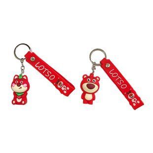Брелок резиновый Мишка 5см с лентой Lotso, ассорти №3155