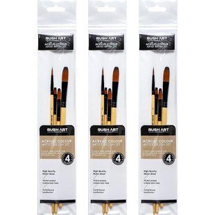 Набір пензлів для акрилу Art Nation Artist Brush 4шт. №2,4,4,10 AS440-2