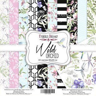 Набір паперу для скрапбукінгу Фабрика Декору FDSP-02044 Wild orchid 20*20см 10арк + бонус 200г/м2