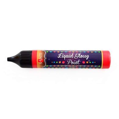 Контурная краска ЗD-гель 25мл Santi Liquid glossy Point 7421**, Голубой