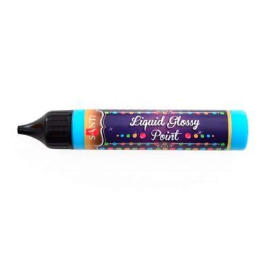 Контурная краска ЗD-гель 25мл Santi Liquid glossy Point 7421**, Голубой