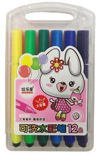 Фломастеры 12цв. Color Pen трехгранные 204-12