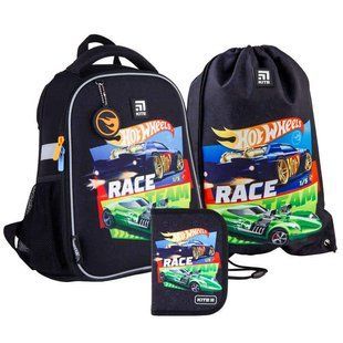Школьный набор: рюкзак+пенал+сумка д/обуви Kite Hot Wheels SET_HW21-555S