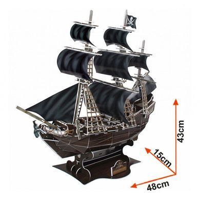 Конструктор 3D CubicFun Корабель Помста Королеви Анни T4005h
