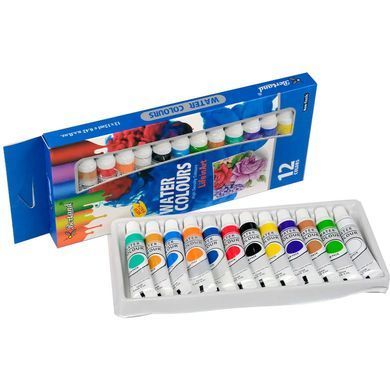 Краски акварельные набор 12 цв. Bertand в тубах по 12мл Water Colours DC-W1212/B-9112W