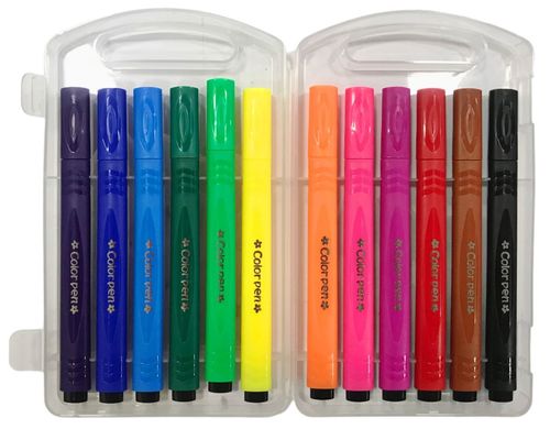 Фломастеры 12цв. Color Pen трехгранные 204-12