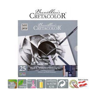 Набір для графіки Cretacolor Black&White 25шт. метал. корб 40026