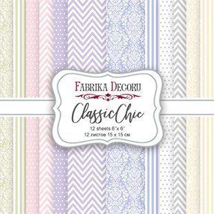 Набір паперу для скрапбукінгу Фабрика Декору FDSP-03009 Classic Chic 15*15см 12арк 200г/м2