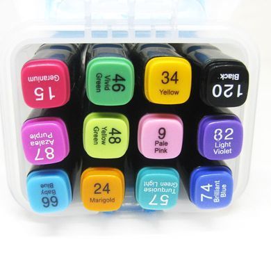 Скетч маркеры для рисования Touchcool двусторонние для бумаги набор 12 шт квадратные 0229-12
