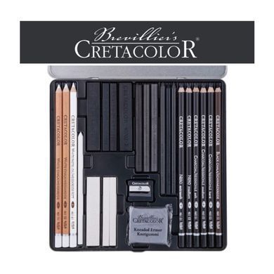 Набір для графіки Cretacolor Black&White 25шт. метал. корб 40026