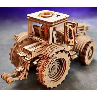 Деревянная сборная механическая 3D модель Wood Trick Трактор 190333