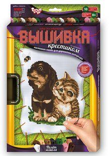 Набір для творчості DankoToys DT VK-02-03 вишивка хрестиком по номерам з рамкою 21*31см Політ джмеля