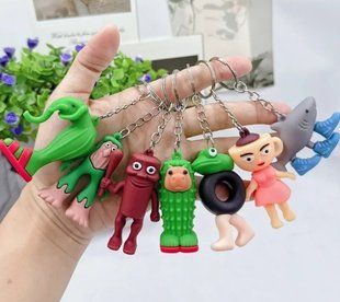 Игрушка фигурка брелок Брейнрот Бомбардиро Крокодило, Тунг Тунг Сахур 6-8см резиновая, в коробочке, модель ассорти 9747