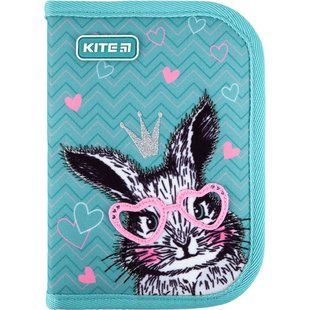 Пенал 1М Kite мод 621 Cute bunny б/н K21-621-1