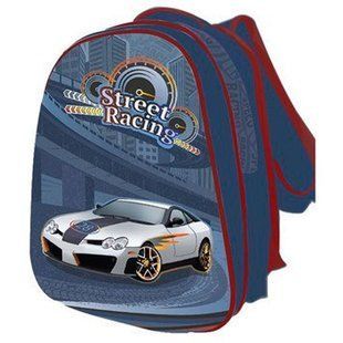 Рюкзак (ранець) м'який Kidis 13751 Street racing твердий спереду 39*30*18см