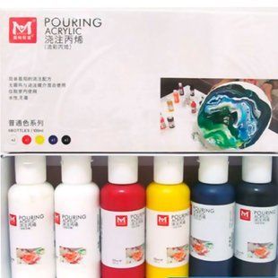 Краски акриловые жидкие Art Rangers Fluid Art набор 6цв. по 100мл PMA06100R