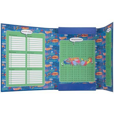 Папка для тетрадей B5 KITE мод 210 плотный картон на резинке Hot Wheels HW25-210-2