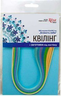 Набор для квиллинга №7 Небесная голубизна, 6 цв., 0,5см, дл. 29,7см, 80г/м2 53704930