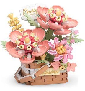 Конструктор 3D Boutique Квіткова корзина 8,7*10,4см, 455 деталей №2059/1086