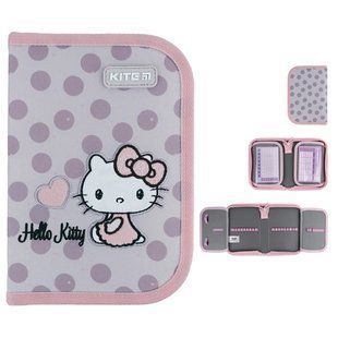 Пенал 1 відділення з 2 відворотами Kite мод 622 Hello Kitty HK24-622