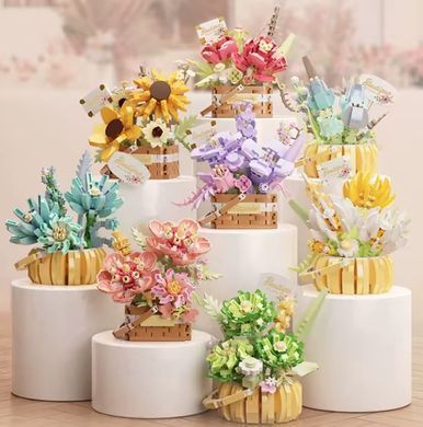 Конструктор 3D Boutique Квіткова корзина 8,7*10,4см, 455 деталей №2059/1086