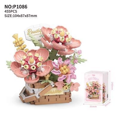 Конструктор 3D Boutique Квіткова корзина 8,7*10,4см, 455 деталей №2059/1086