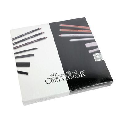 Набор для графики Cretacolor Black and White 25шт дерев. коробка 40025