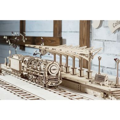 Деревянная сборная механическая 3D модель Ugears Перрон 70013