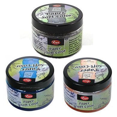 Краска для тонировки бумаги VIVA Paper-soft-color 75мл VV-119030***, Голубой