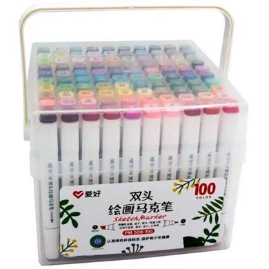 Маркер двосторонній SketchMarker Swiss Ink для паперу набір 100шт PM508-100