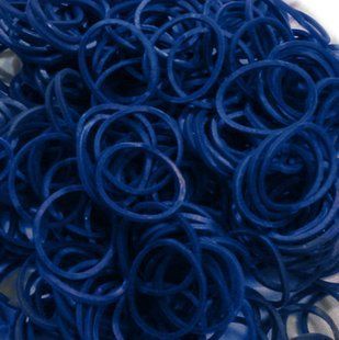 Резинки для плетения Rainbow Loom 300шт. однотонные Синие 1906/A-s111 +крючок