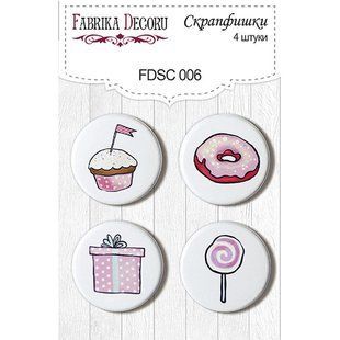 Скрапфишки Д-25см Фабрика Декору 4шт набор №006 FDSC-006
