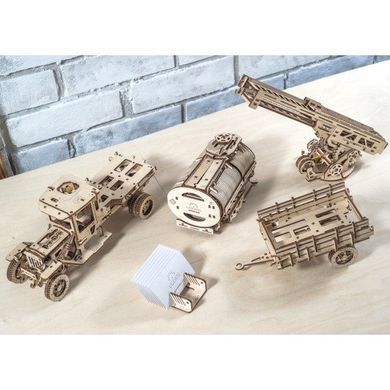 Модель 3D дерев'янна сборна механічна Ugears набір для Вантажівки UGM-11 70018