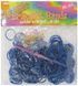 Резинки для плетения Rainbow Loom 300шт. однотонные Синие 1906/A-s111 +крючок