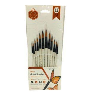 Набор кистей 12шт Artist Brushes нейлон круглые №1-12 6075-R