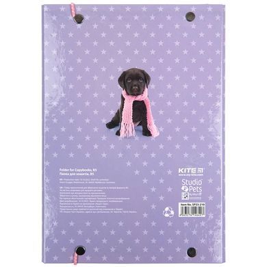 Папка для тетрадей B5 KITE мод 210 плотный картон на резинке Studio Pets SP23-210
