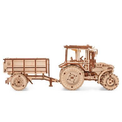 Деревянная сборная механическая 3D модель EVA Eco-Wood-Art TRAILER FOR TRACTOR BELARUS-82 001225