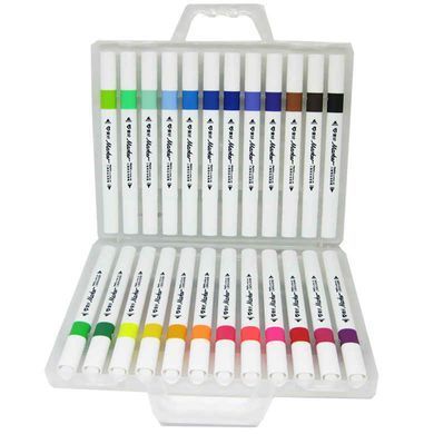 Маркер двосторонній SketchMarker Swiss Ink для паперу набір 24шт PM515-24