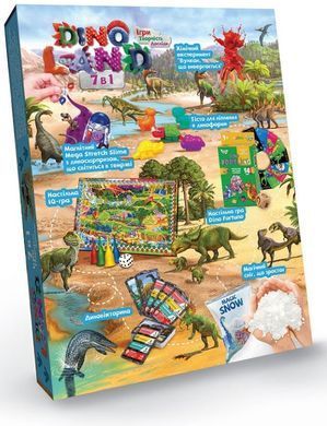 Набір для творчості DankoToys DT DL-01-01U 7в1 Dino Land ігри, творчість (укр)