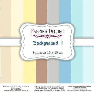 Набір паперу для скрапбукінгу Фабрика Декору FDSP-03001 Backgrounds 1 15*15см 8арк 200г/м2