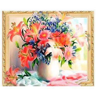 Алмазна мозаїка по номерам на холсті з 3D ефектом 40*50см Josef Otten ELT0292 Лілії