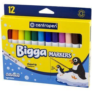 Фломастеры 12цв. Centropen 7650/12 Bigga
