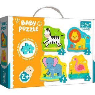 Пазли Trefl 4в1 Baby classic 36073 Тварини на сафарі