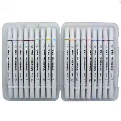 Скетч маркеры для рисования Swiss Ink двусторонние для бумаги набор 18 шт PM513-18