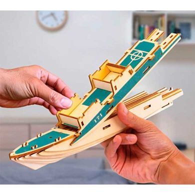 Модель 3D дерев'янна сборна WoodCraft XA-G023H Корабель-2 32*6*14см